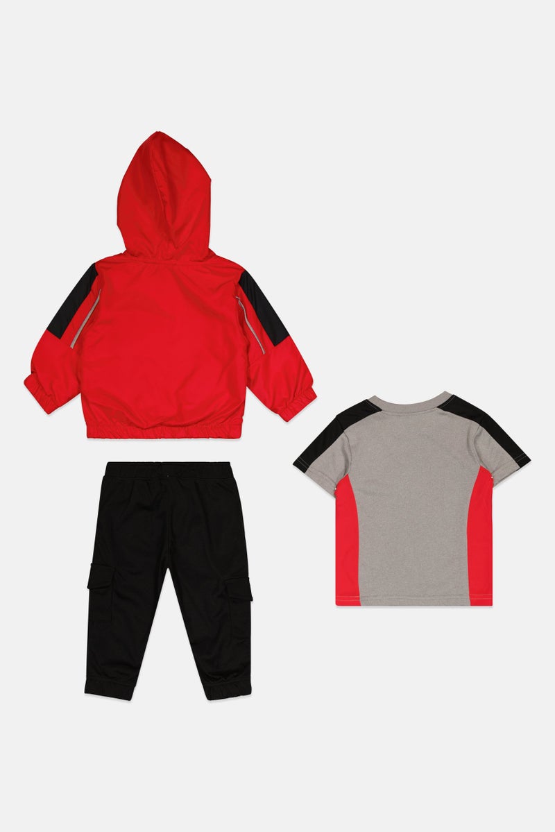 Body Glove Toddlers Boy 3 Pieces Brand Logo Jacket, T-Shirt And Jogger Pants Set, Multicolor - Image 4